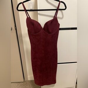 Elegant Burgundy Dress